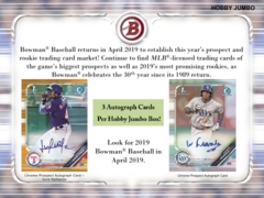 2019 Bowman MLB Baseball HTA Jumbo Box